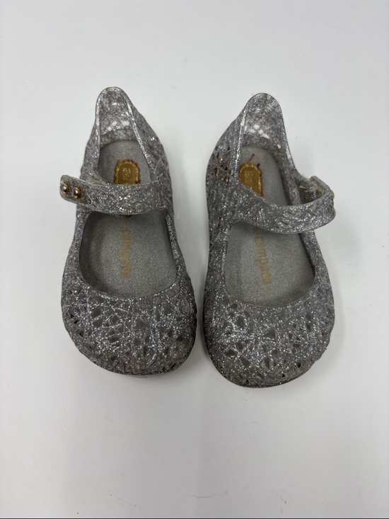 Mini Melissa Other - Mini Melissa + campana Kids Silver Glitter Mary Jane Shoes 6 19/20